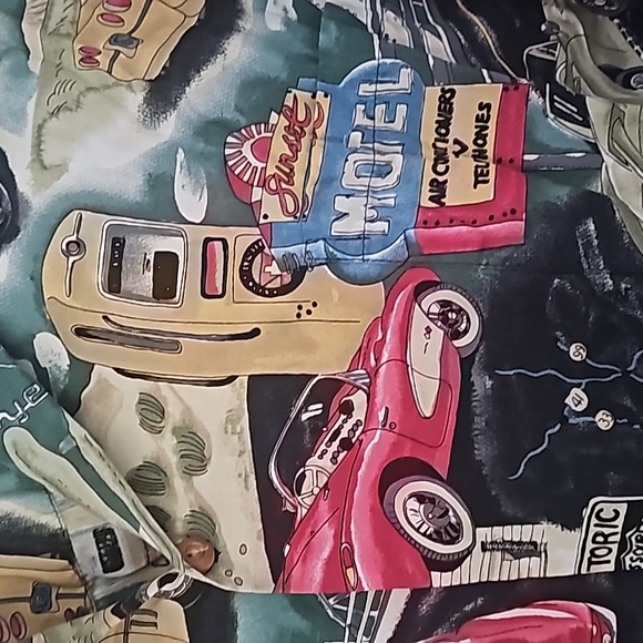 Paradise found men's button down casual short sleeve top - Picture 4 of 4